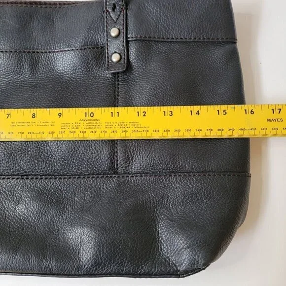 FOSSIL Black Leather Maddox XL Laptop Work Tote Shoulder Bag - Picture 11 of 13